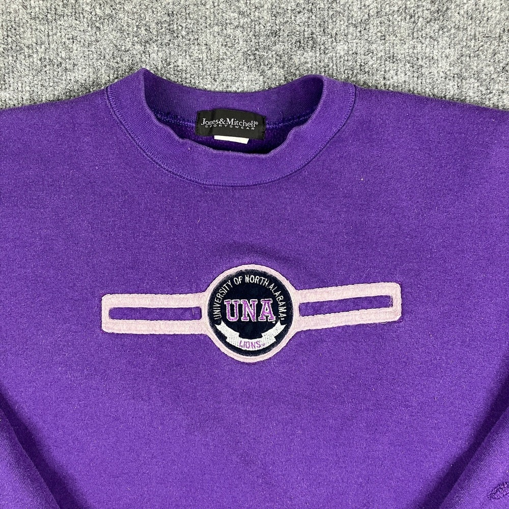 Jones & Mitchell Sweatshirt Mens XL Purple UNA College Crewneck‎ Pullover